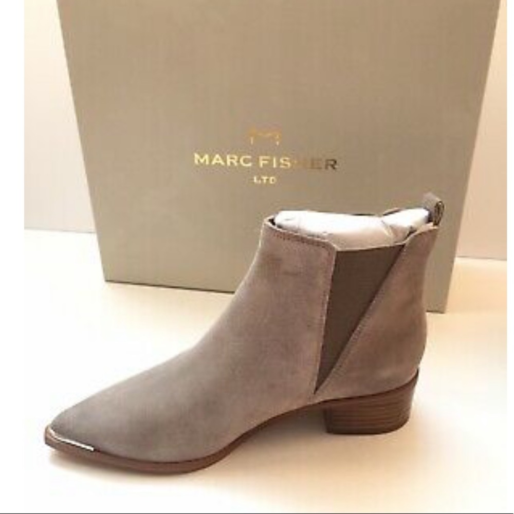 Marc Fisher Pointy Suede Chelsea Booties Suede